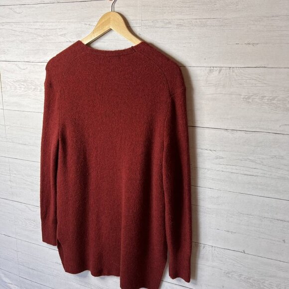 Madewell Sweater Womens Size XXS Dark Red Kent Wool & Alpaca Blend Open Cardigan - Picture 9 of 12
